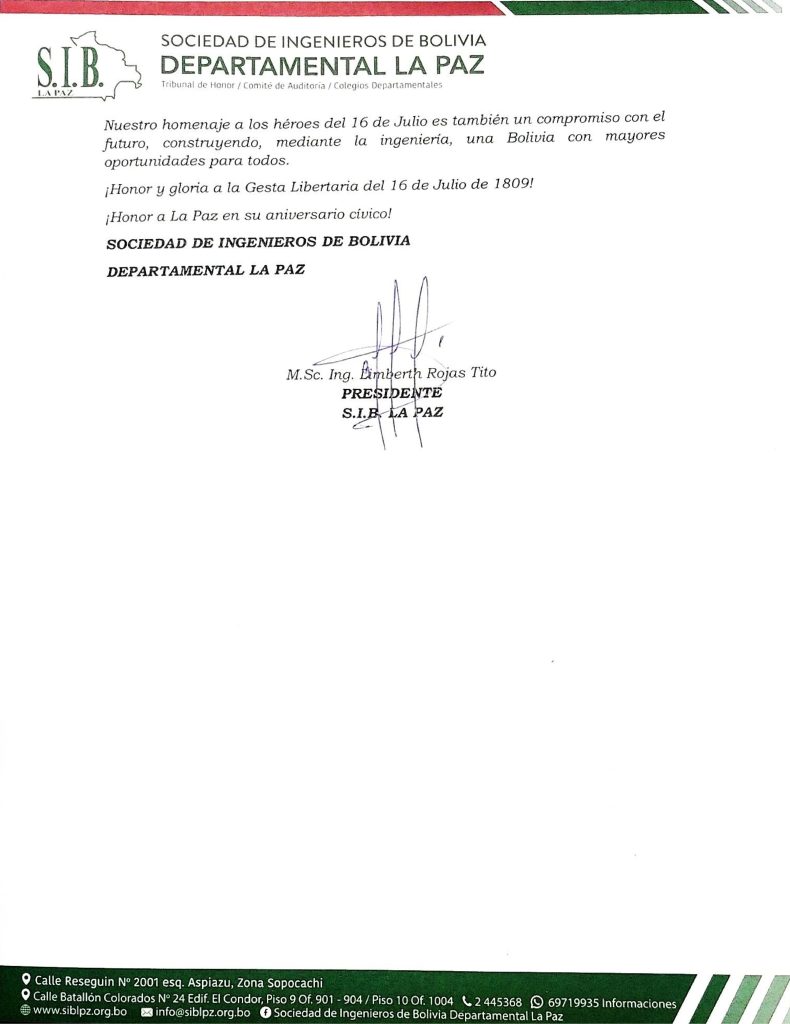 ¡fELICITACIONES LA PAZ! 0012